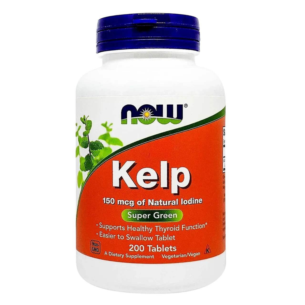 Now Kelp 150mcg Dietary Supplement Vegetarian 200 Tablets