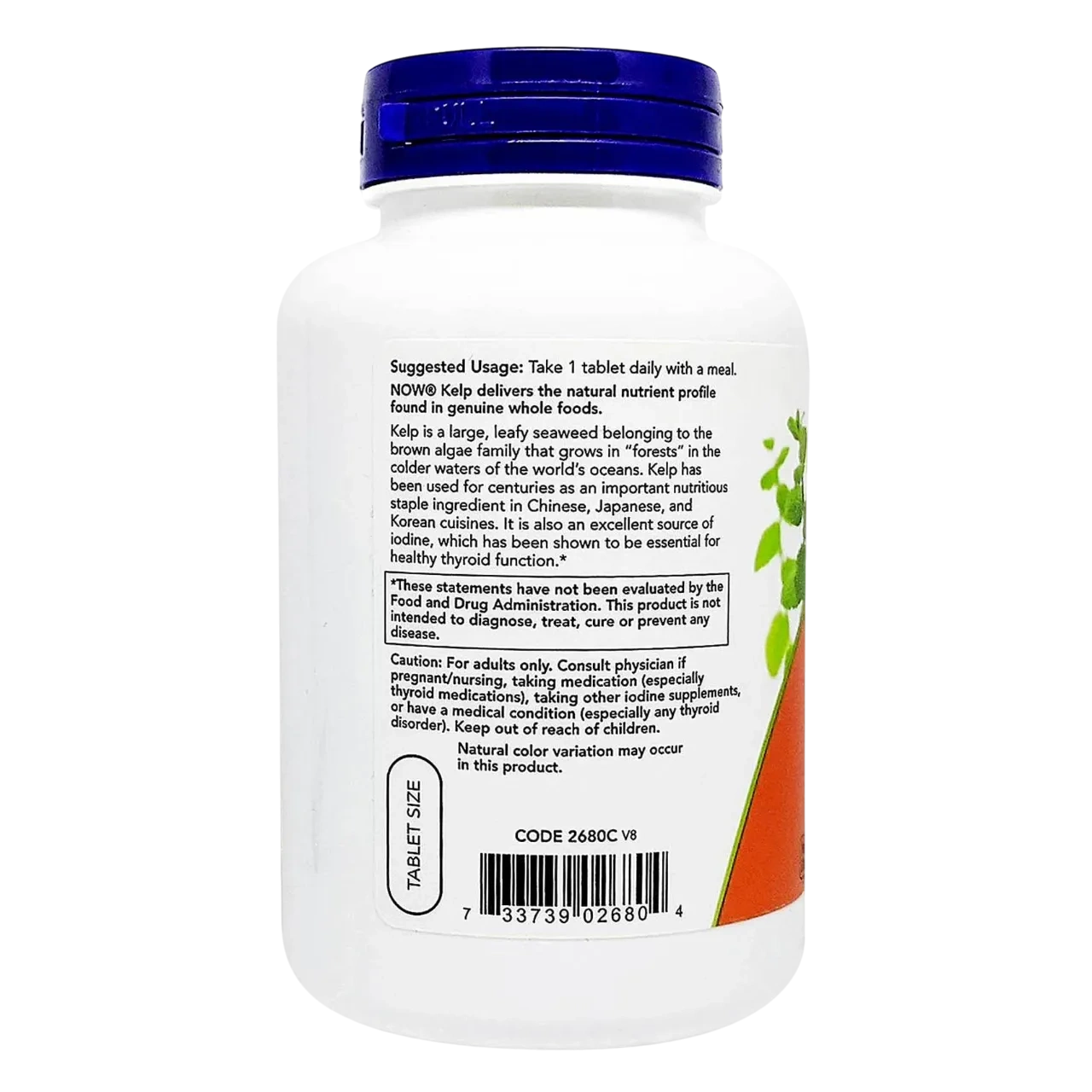 Now Kelp 150mcg Dietary Supplement Vegetarian 200 Tablets