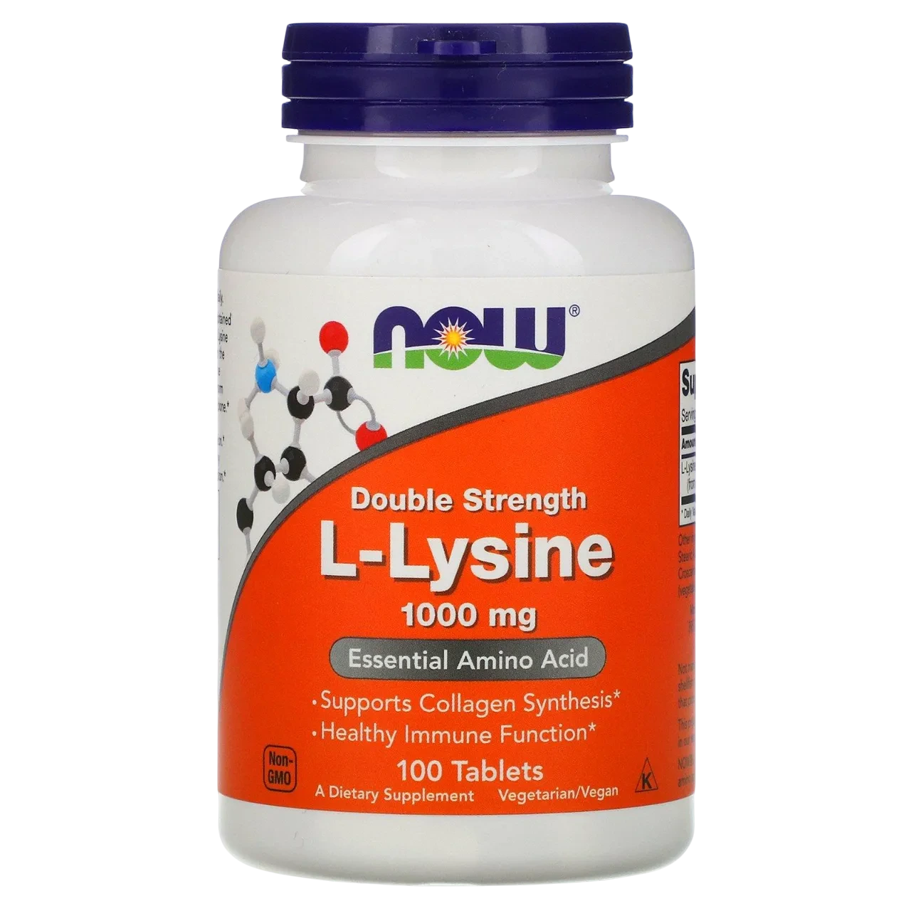 Now L-lysine 1000mg 100 Tablets