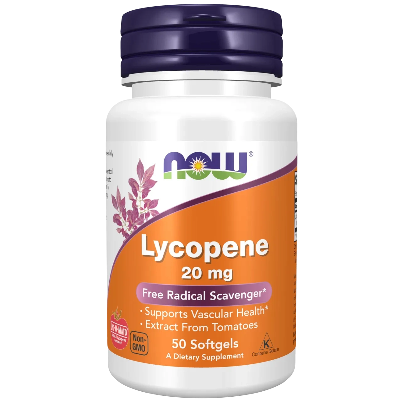Now Lycopene 20mg 50 Softgels