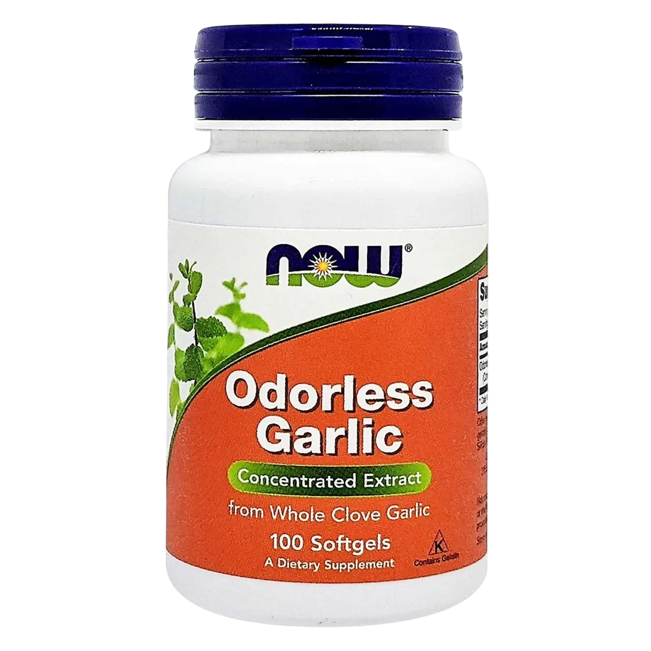 Now Odorless Garlic Dietary Supplement 100 Softgels