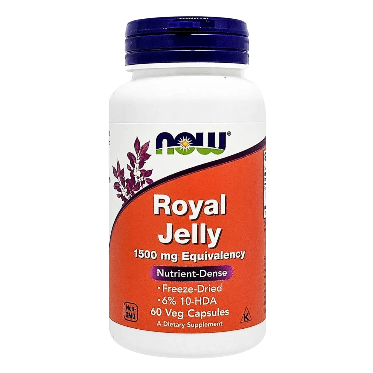 Now Royal Jelly 1500mg Equivalency Dietary Supplement Vegetarian 60 Capsules