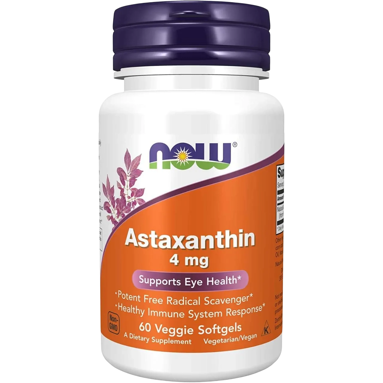 Now Supplements, Astaxanthin 4 Mg Features Zanthin, Supports Eye Health, 60 Veg Softgels