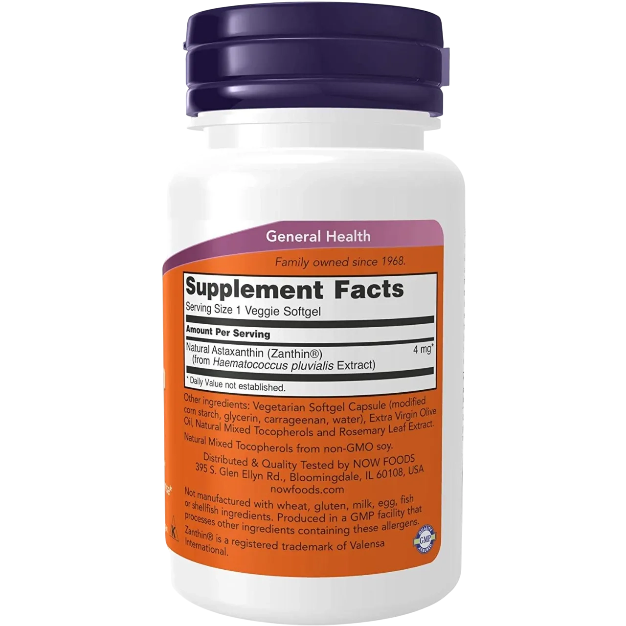 Now Supplements, Astaxanthin 4 Mg Features Zanthin, Supports Eye Health, 60 Veg Softgels