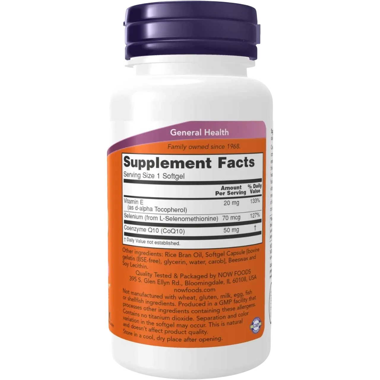 Now Supplements, Coq10 50 Mg, Pharmaceutical Grade 100 Softgels