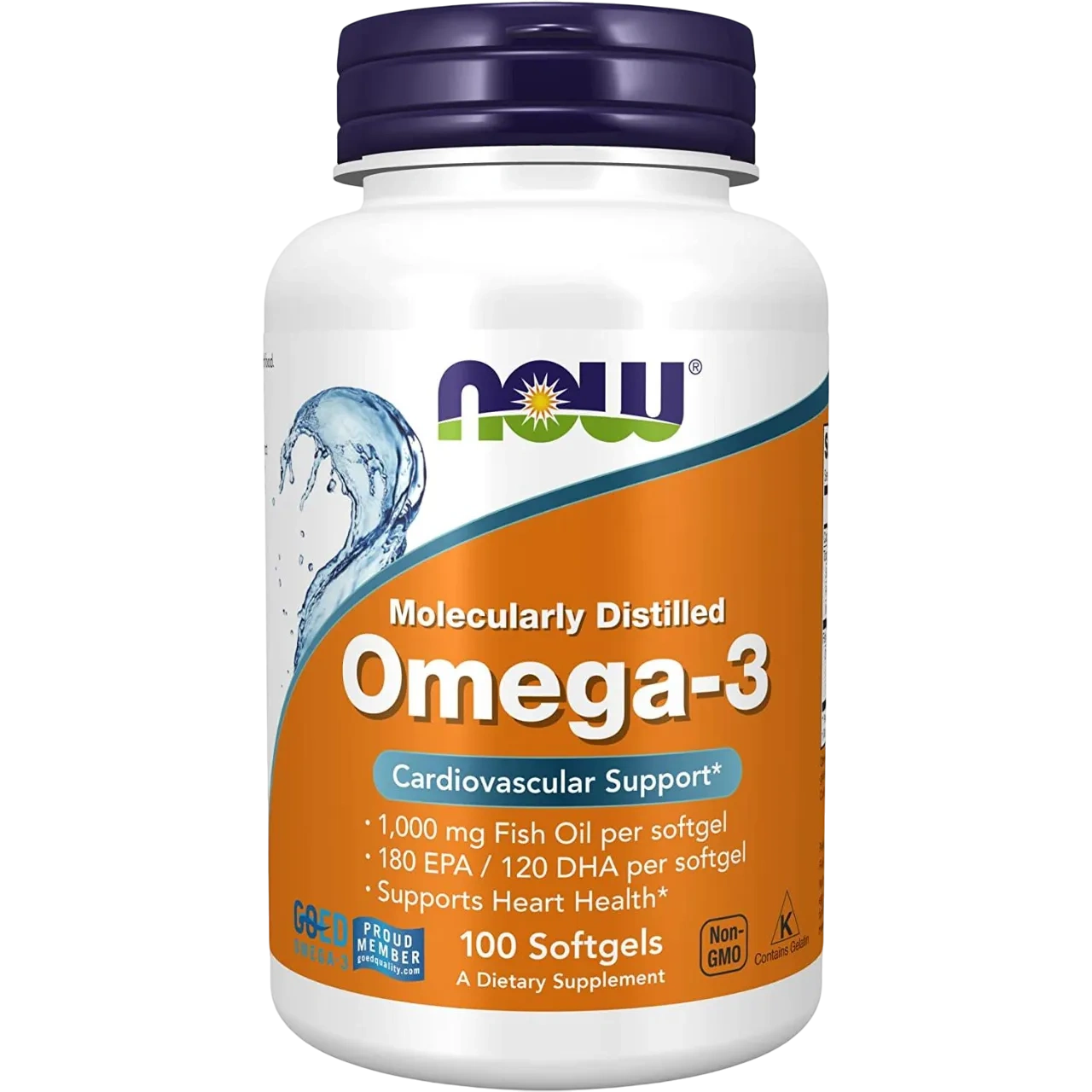 Now Supplements, Omega3, Molecularly Distilled, 100 Softgels