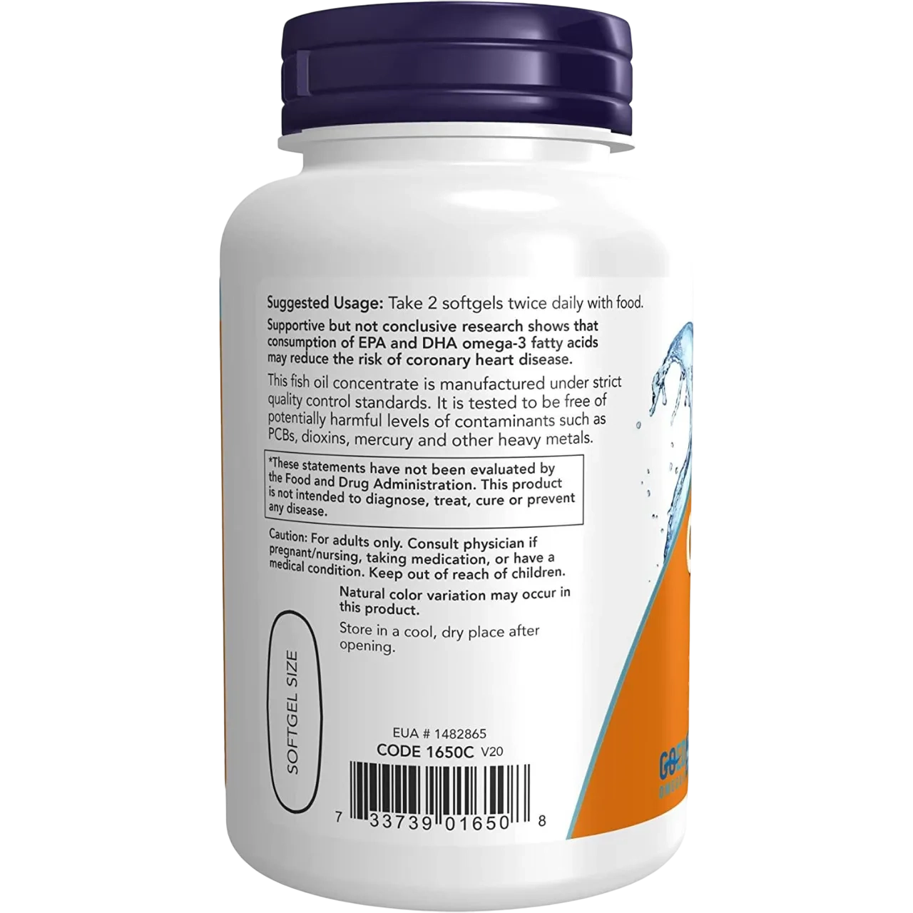 Now Supplements, Omega3, Molecularly Distilled, 100 Softgels