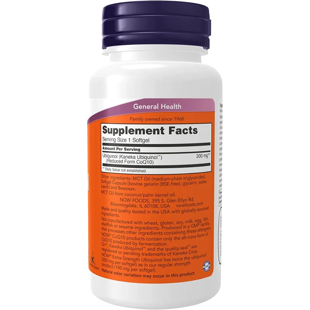 Now Supplements, Ubiquinol 200 Mg, High Bioavailability The Active Form Of Coq10, 60 Softgels
