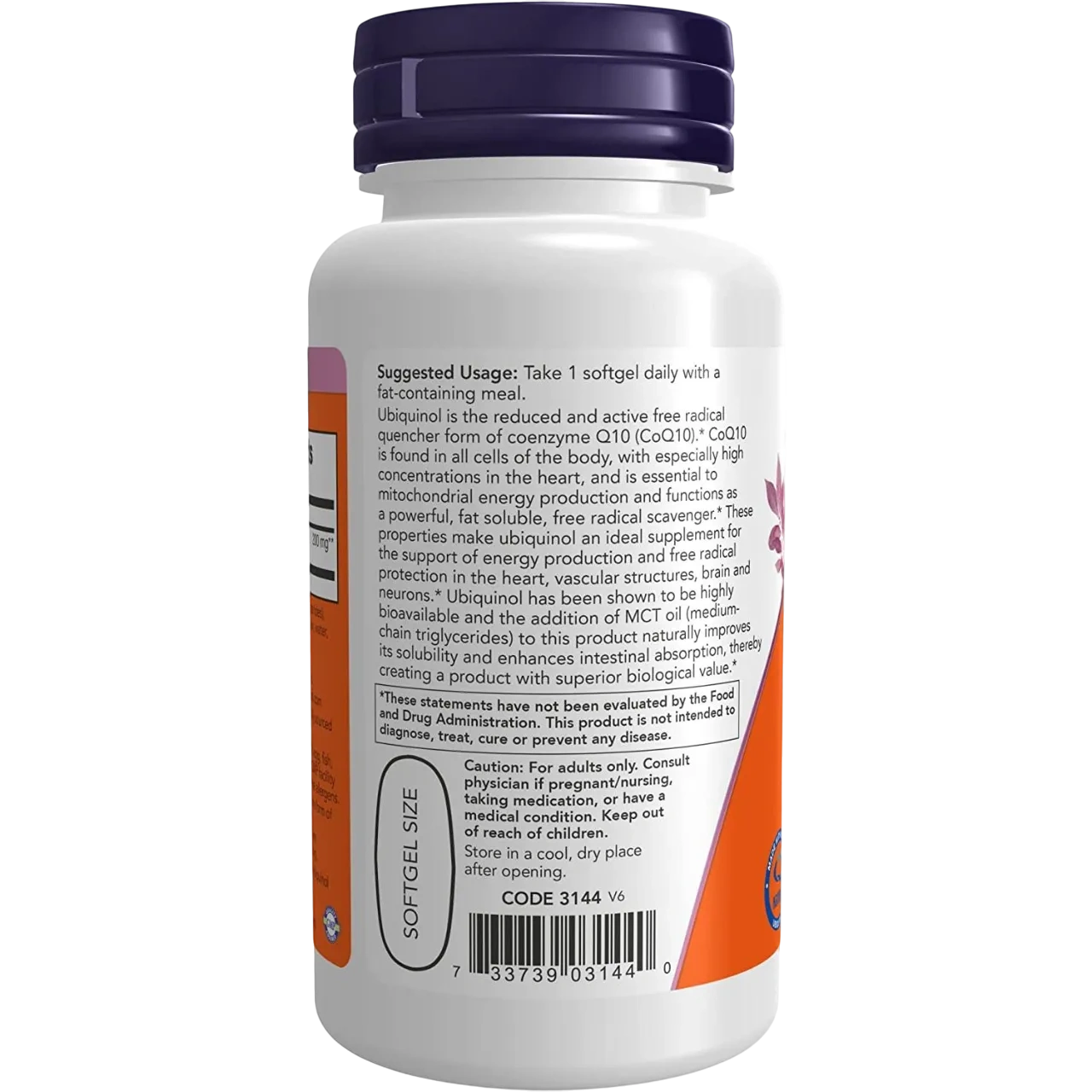 Now Supplements, Ubiquinol 200 Mg, High Bioavailability The Active Form Of Coq10, 60 Softgels