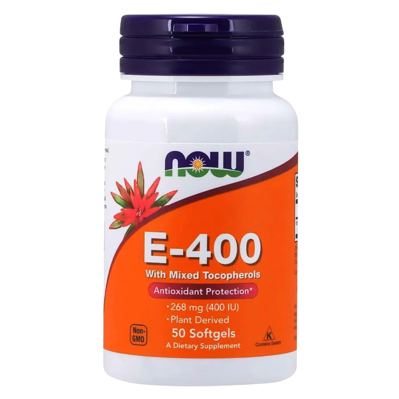 Now Vitamin E-400iu Antioxidant Protection Dietary Supplement 50 Softgels