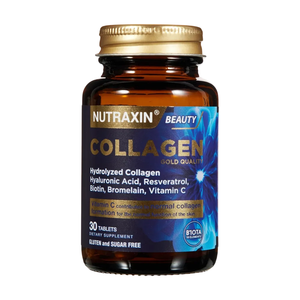 Nutraxin Beauty Gold Collagen Containing Hyaluronic Acid, Biotin, Vitamin C 30 Tablets