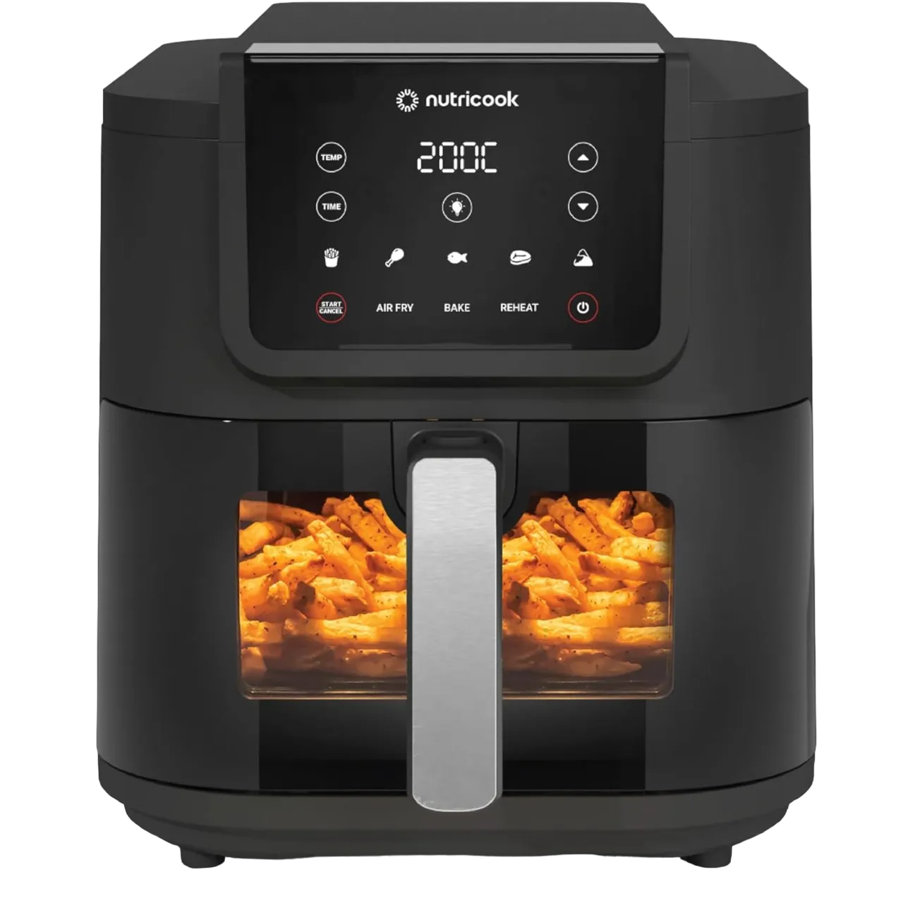 Nutricook Air Fryer Slim Xl 7.6l Nc-afs200 Black