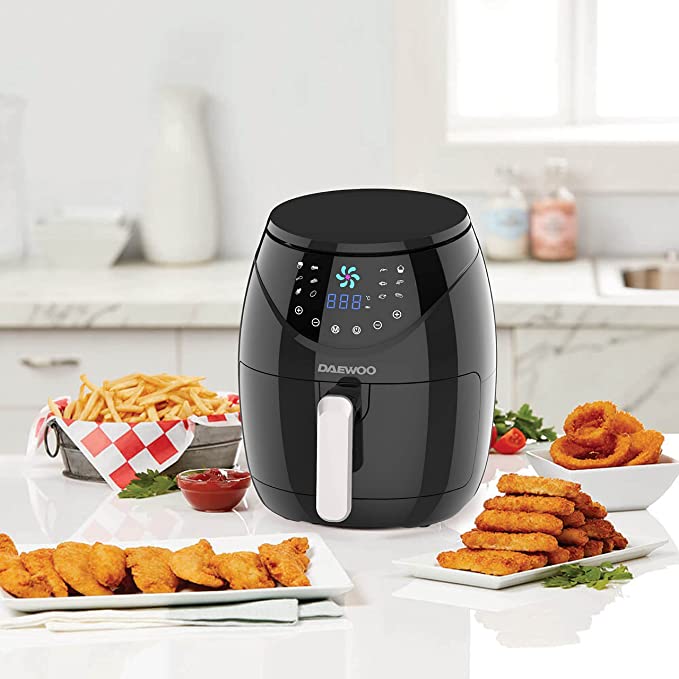 Daewoo 4 Liter Digital Air Fryer with Rapid Air Circulation Technology 1500W Korean Technology DAF8020 Black - 2 Years Warranty