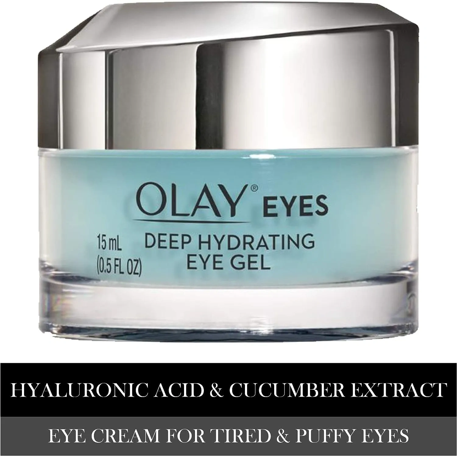 Olay Eyes Deep Hydrating Eye Gel For Tired Dehydrated Skin With Hyaluronic Acid, 15Ml