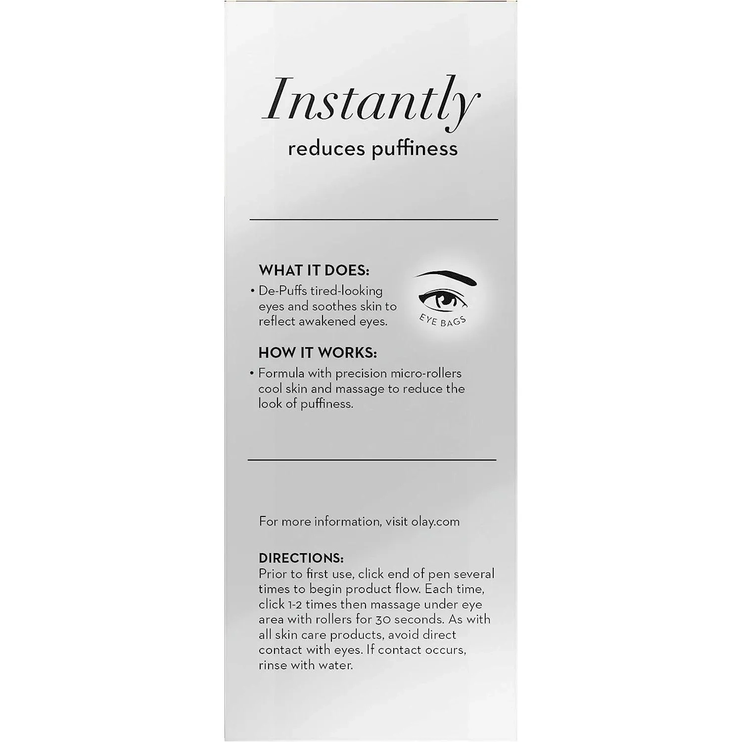 Olay Eyes Depuffing Eye Roller For Bags Under Eyes, 0.2 Fl Oz