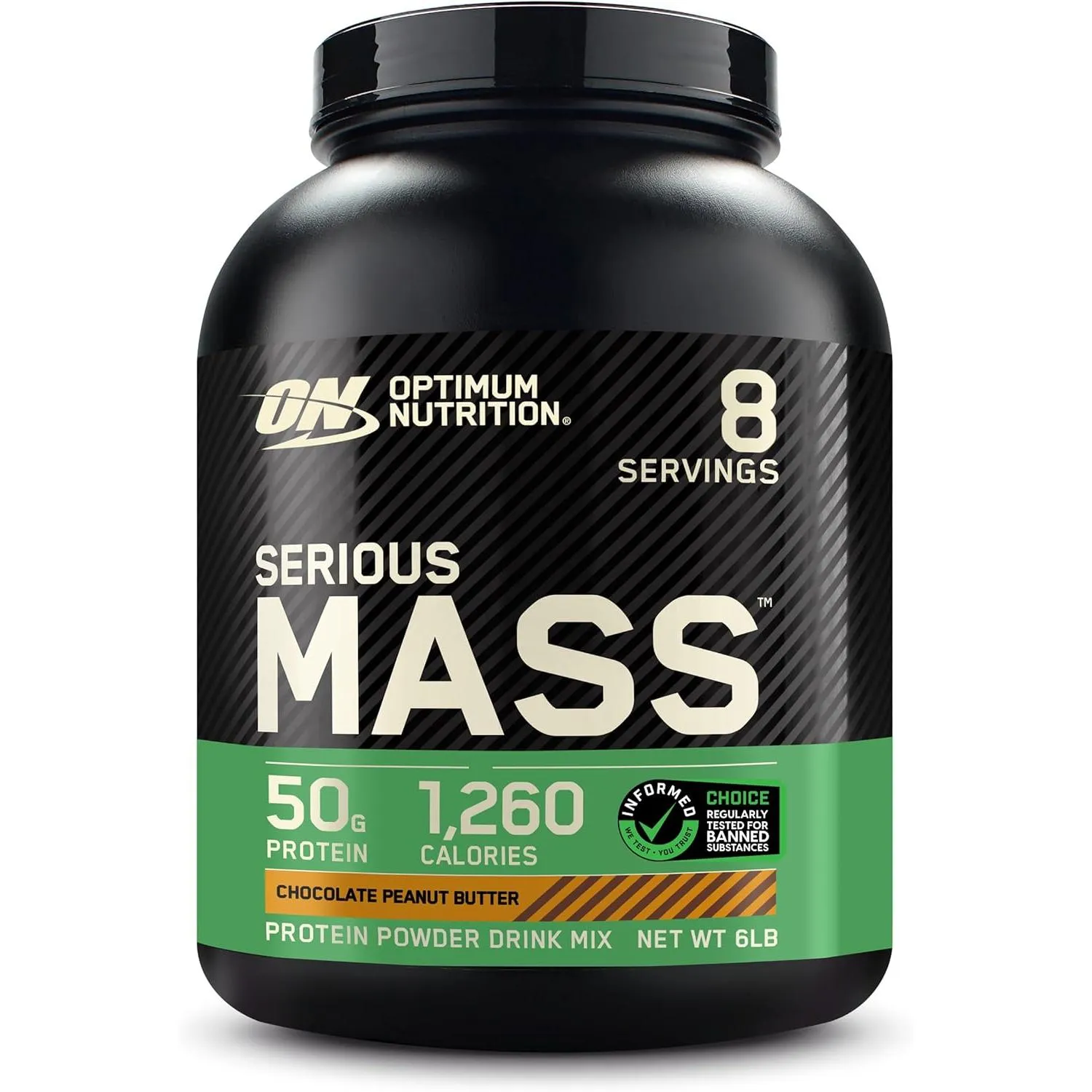 Optimum Nutrition Serious Mass Chocolate Peanut Butter 6 Lb 8 Servings