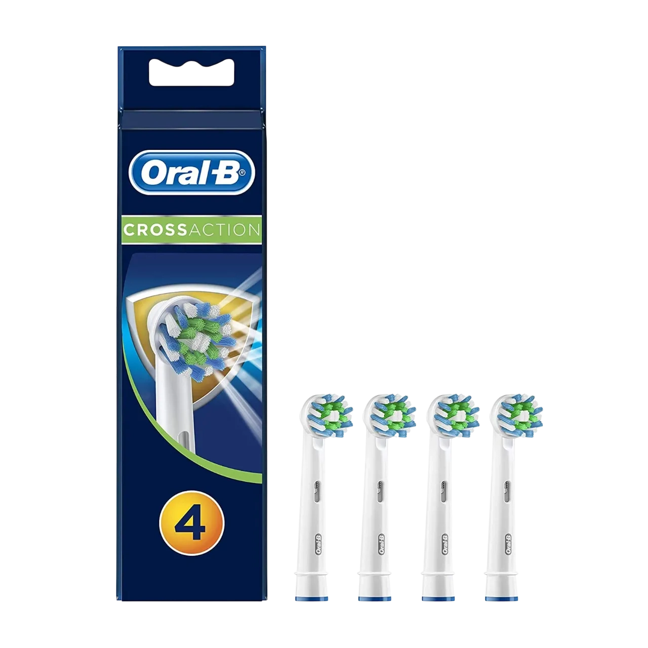 Oral-b Cross Action Electric Toothbrush Head White 4 Pcs