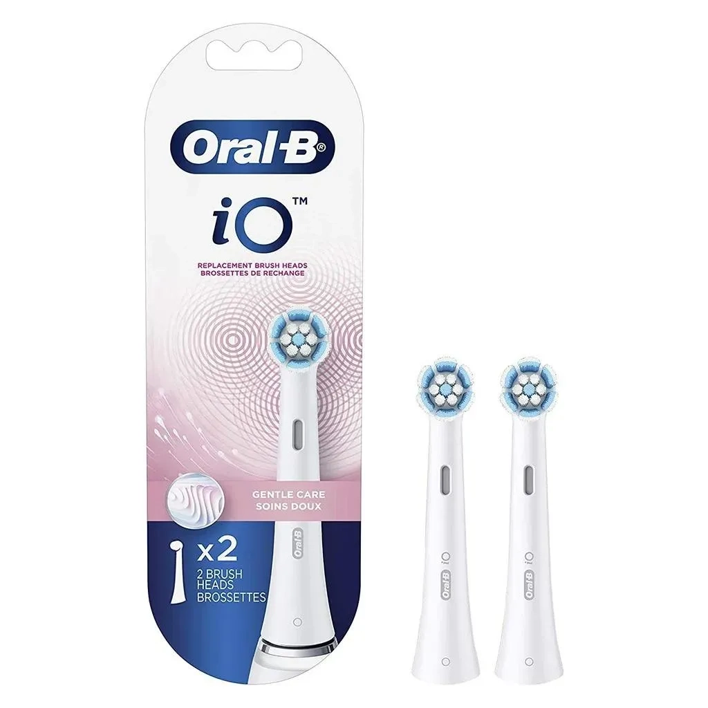 Oral-b Io Gentle Care Replacement Brush Heads Pack Of 2's White