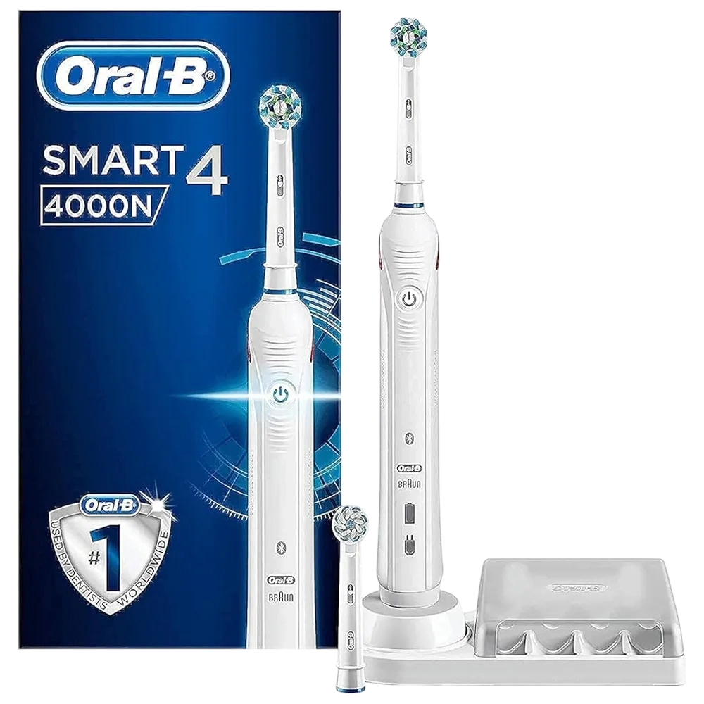 Oral-b Smart 4 Electric Toothbrush (bluetooth Enabled) With Uae 3 Pin Plug