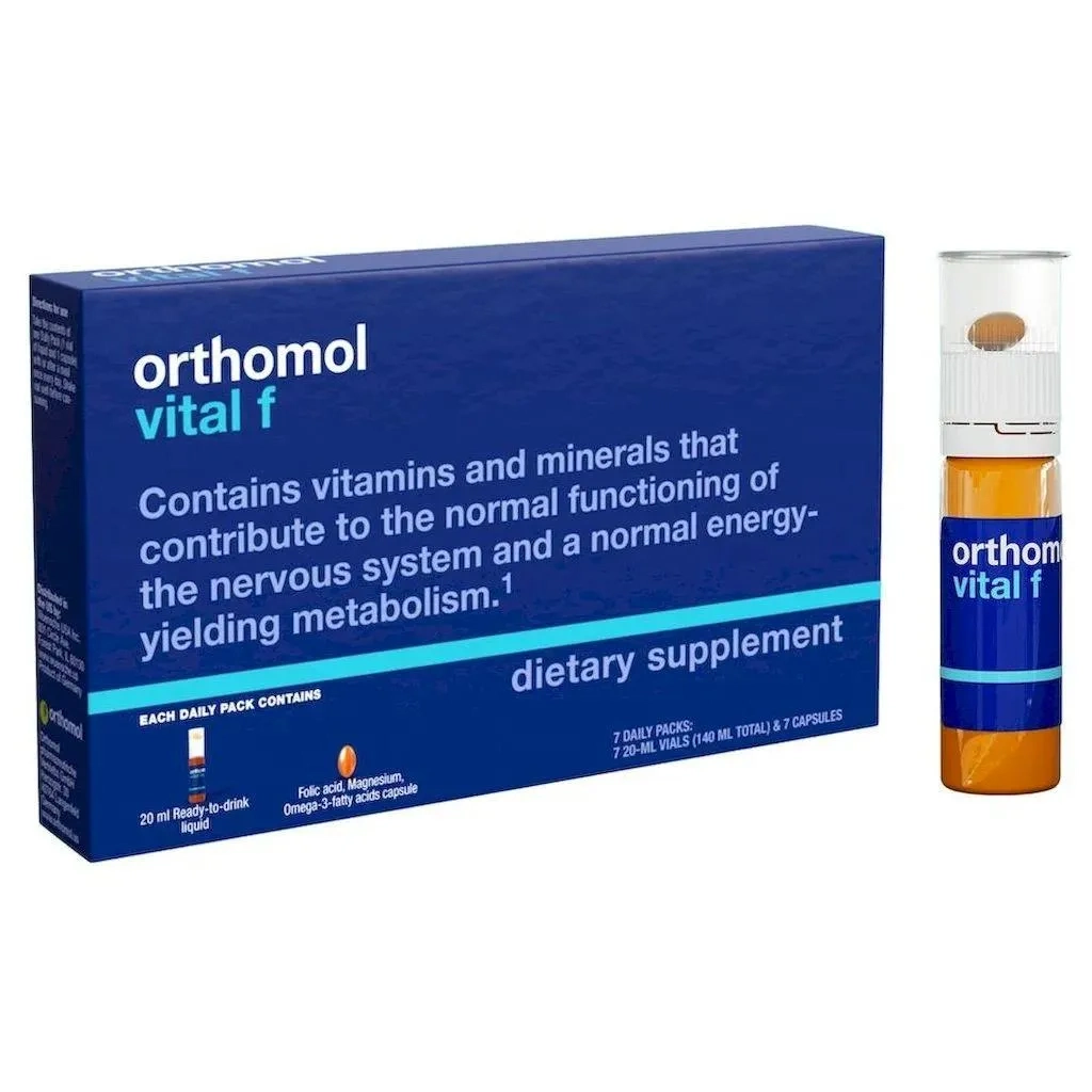 Orthomol Vital F Women's Supplement Vials + Capsules, Pack Of 7's