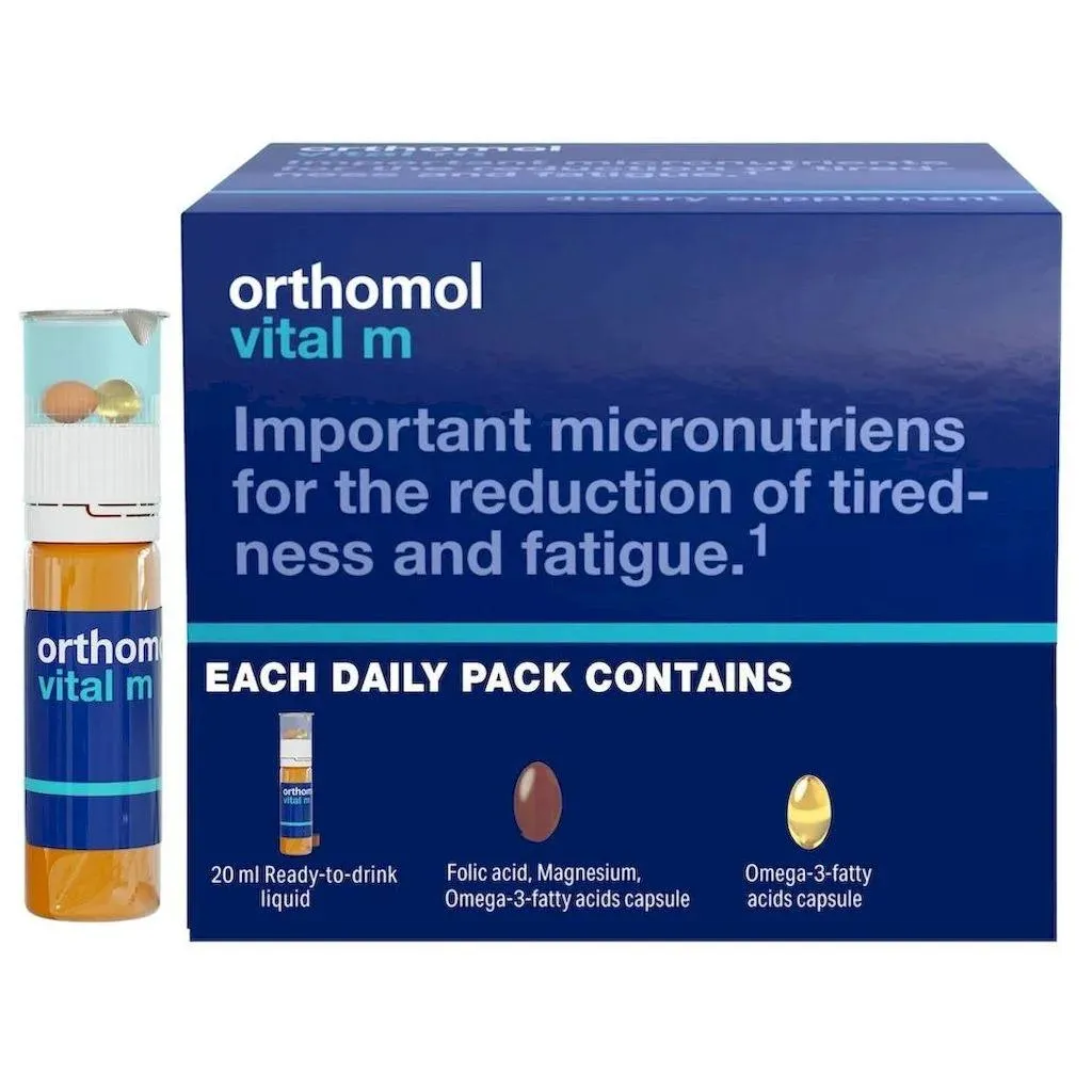Orthomol Vital M Men's Supplement Vials + Capsules, Pack Of 30's