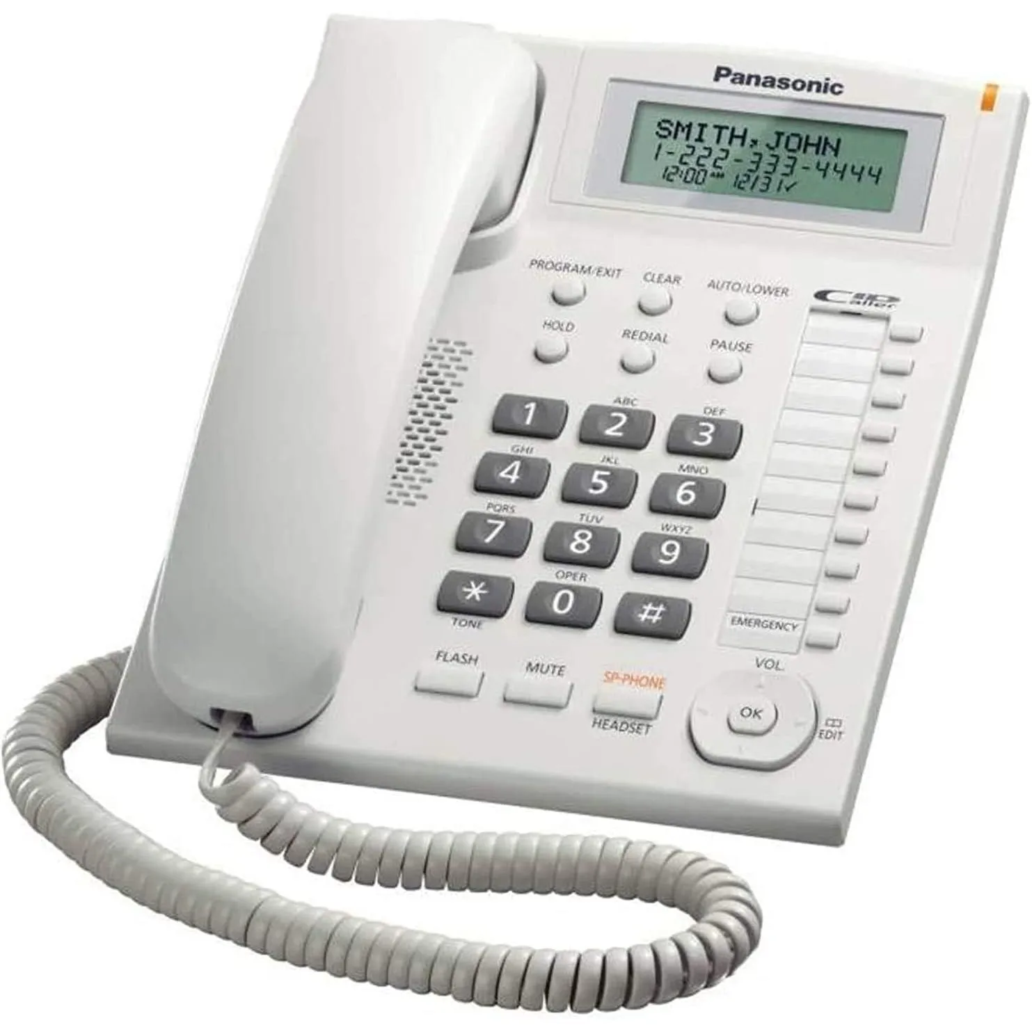 Panasonic Corded Single Line Telephone White Kx-ts880