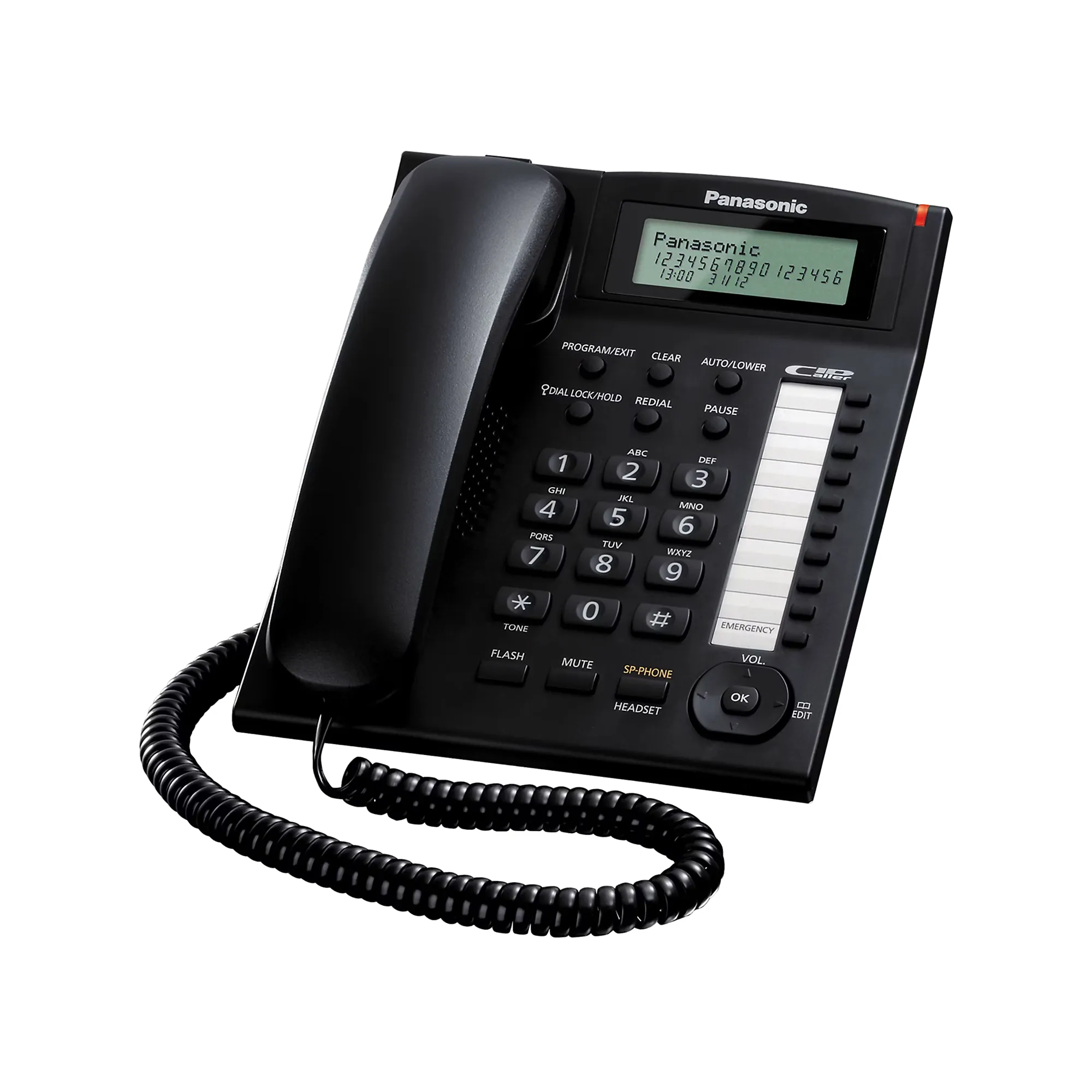 Panasonic Integrated Corded Telephone Black Kx-ts880