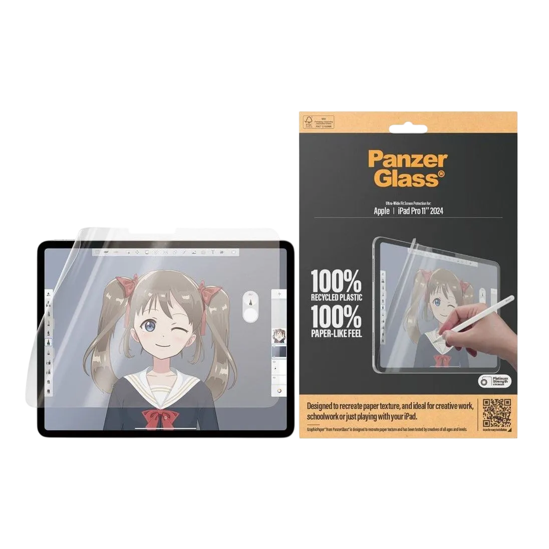 Panzerglass Graphic Paper Ultra-wide Fit Screen Protector For Ipad Pro 11 M4 Pnz2832