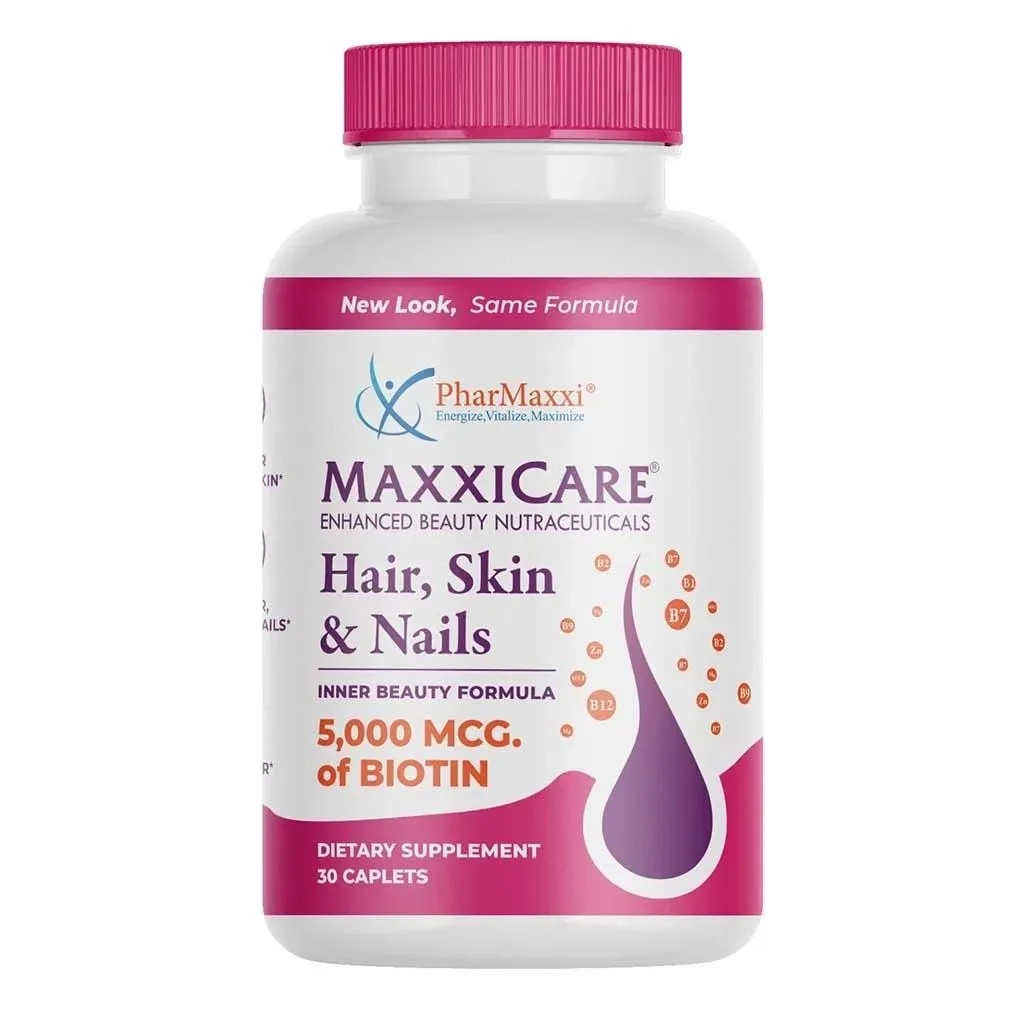 Pharmaxxi Maxxicare Biotin 5000mcg Caplets For Hair, Skin & Nails, Pack Of 30’s
