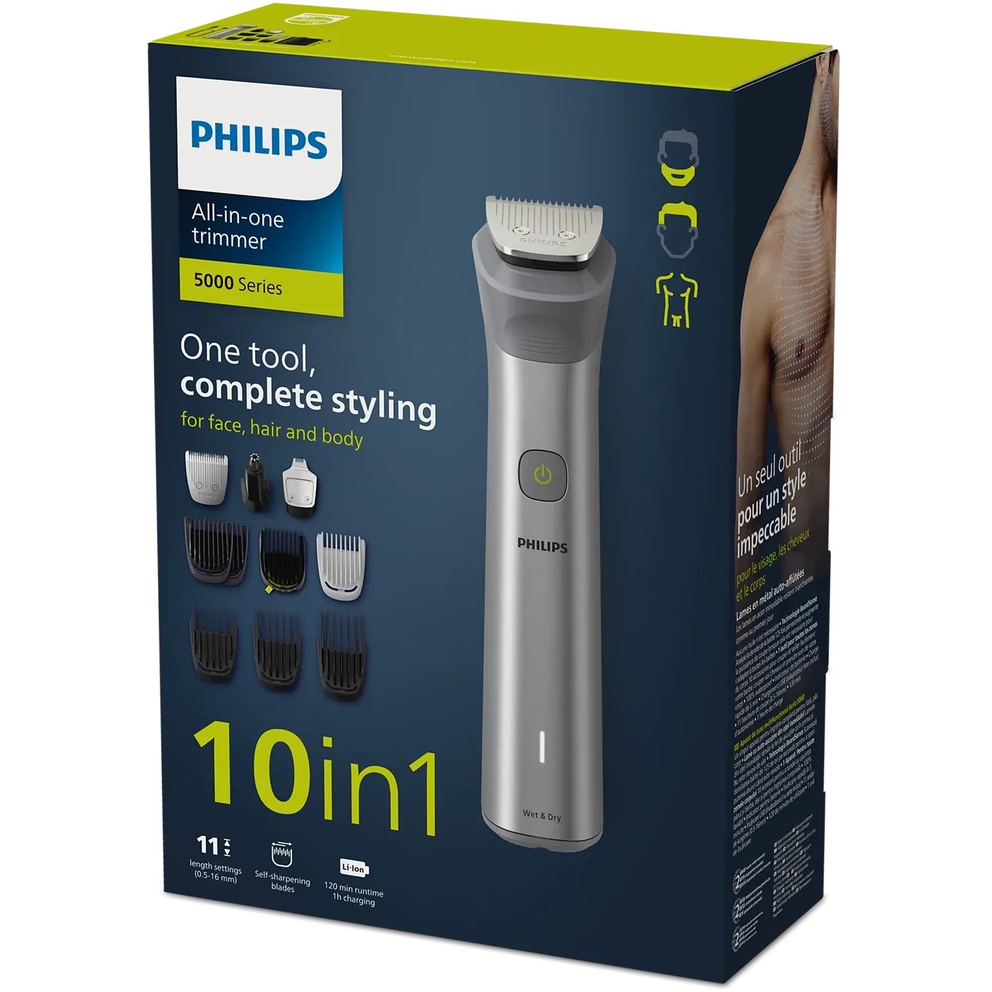 Philips All-in-one Series 5000, 10-in-1 Face, Hair And Body Trimmer, Mg5920/15