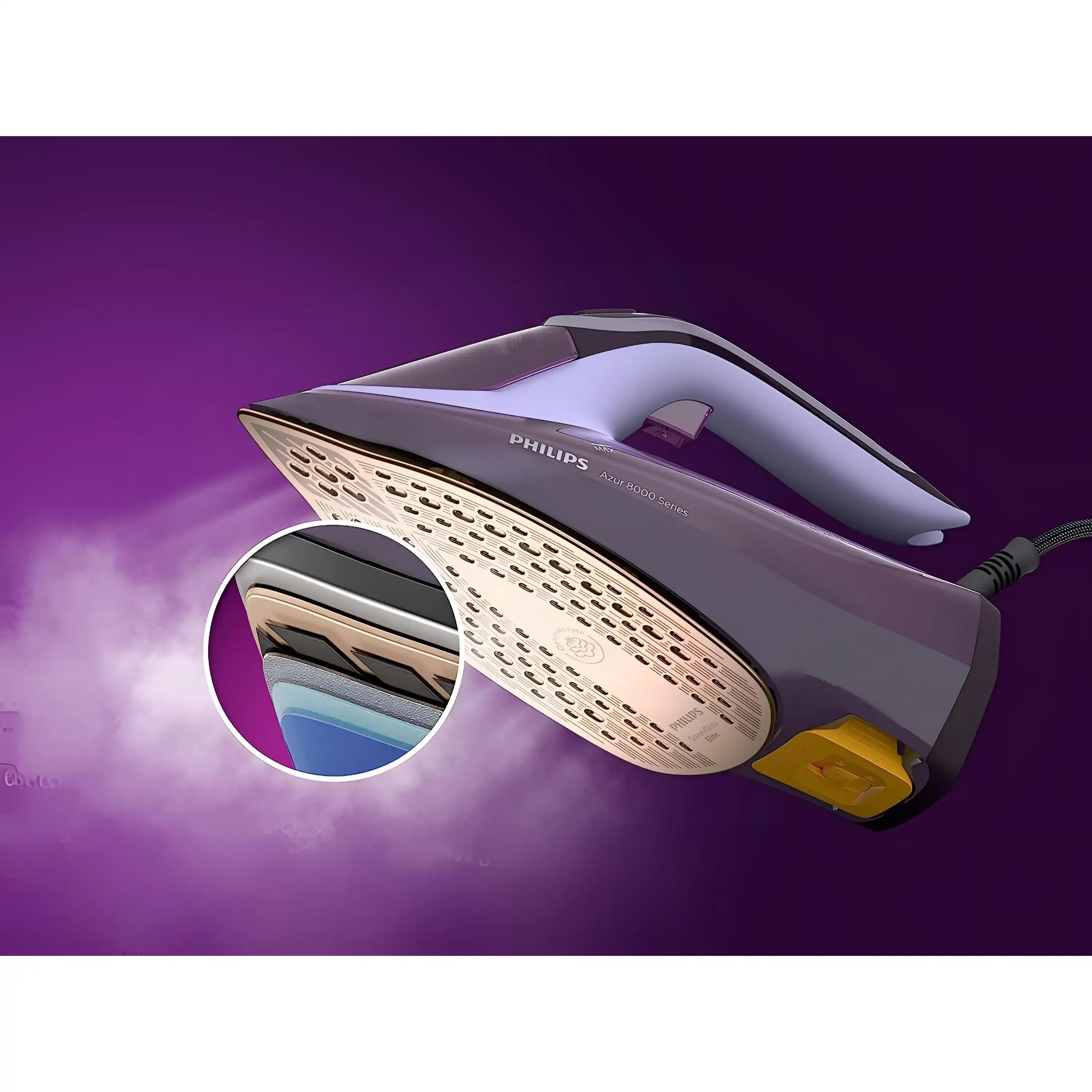 Philips Azur 8000 Series Steam Iron Dark Purple Dst8021/36