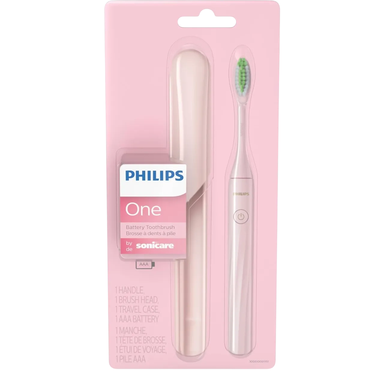 Philips One By Sonicare Battery Toothbrush Pink, Hy1100/06