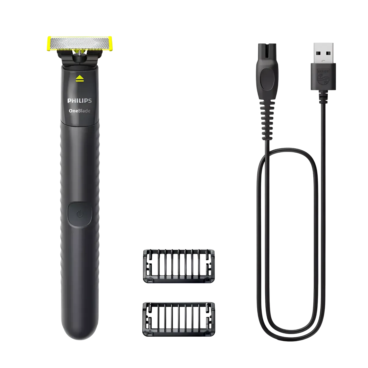 Philips Oneblade Trimmer And Scraper Shaver With 2 Combs Charcoal Gray Qp1424/10