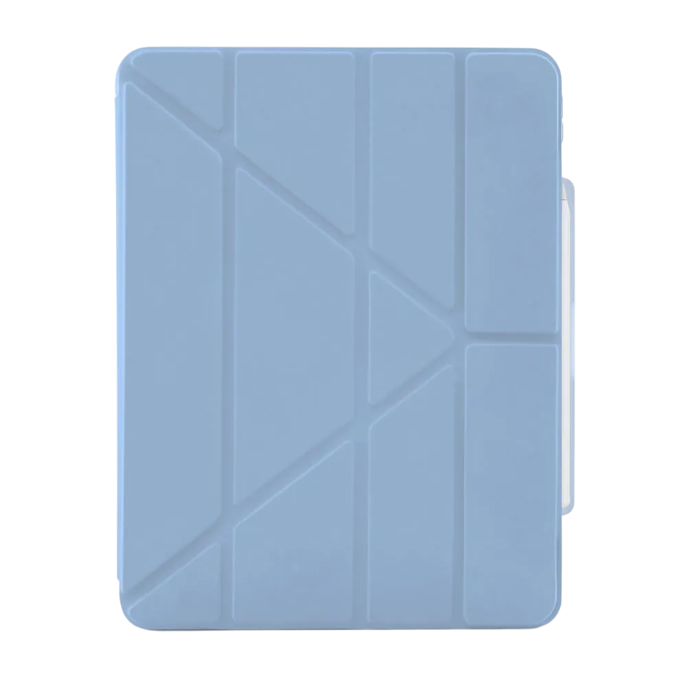 Pipetto Ipad Air 13 Origami Folio Smart Case No.3 With Pencil Case Light Blue P053-54-ae