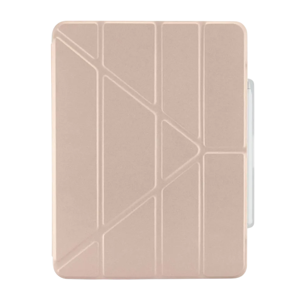 Pipetto Ipad Air 13 Origami Folio Smart Case No.3 With Pencil Case Mettalic Pink P053-126-ae