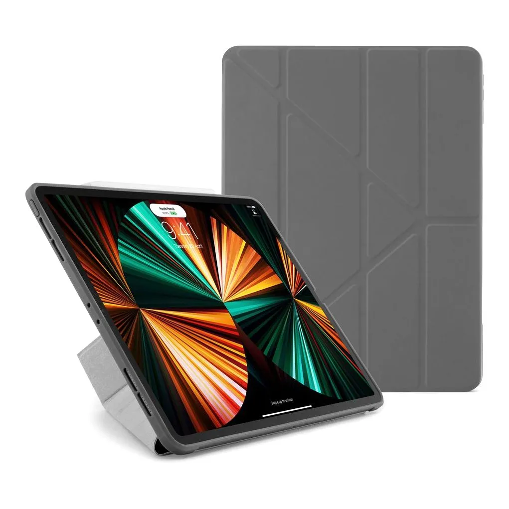 Pipetto Origami No1 Original Tpu Case For Ipad Pro 12.9 2021 Dark Grey Pi39-50-r