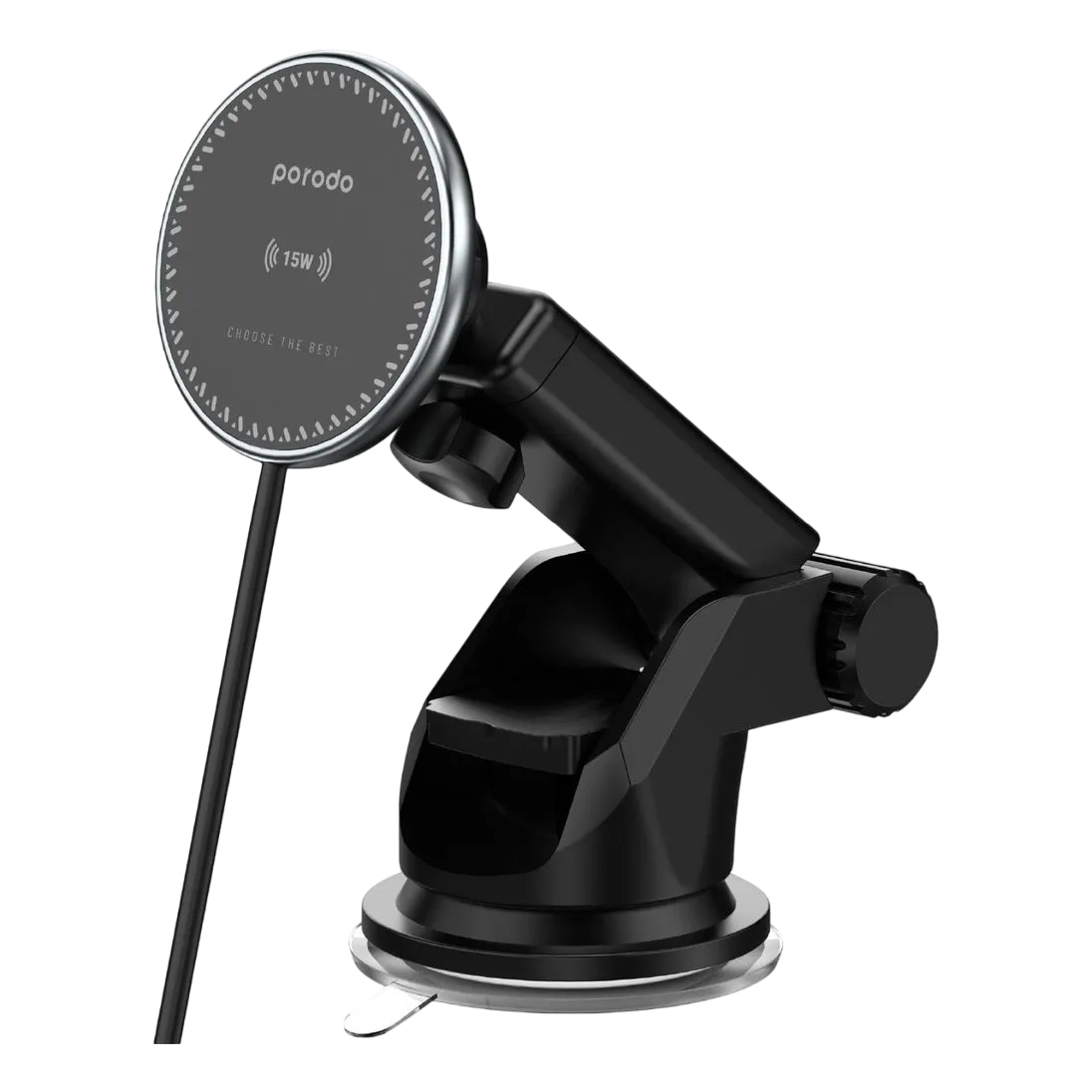 Porodo 3 In 1 Magnetic Car Charger Mount 15w With 20w Pd Car Charger Pd-mcccm-bk