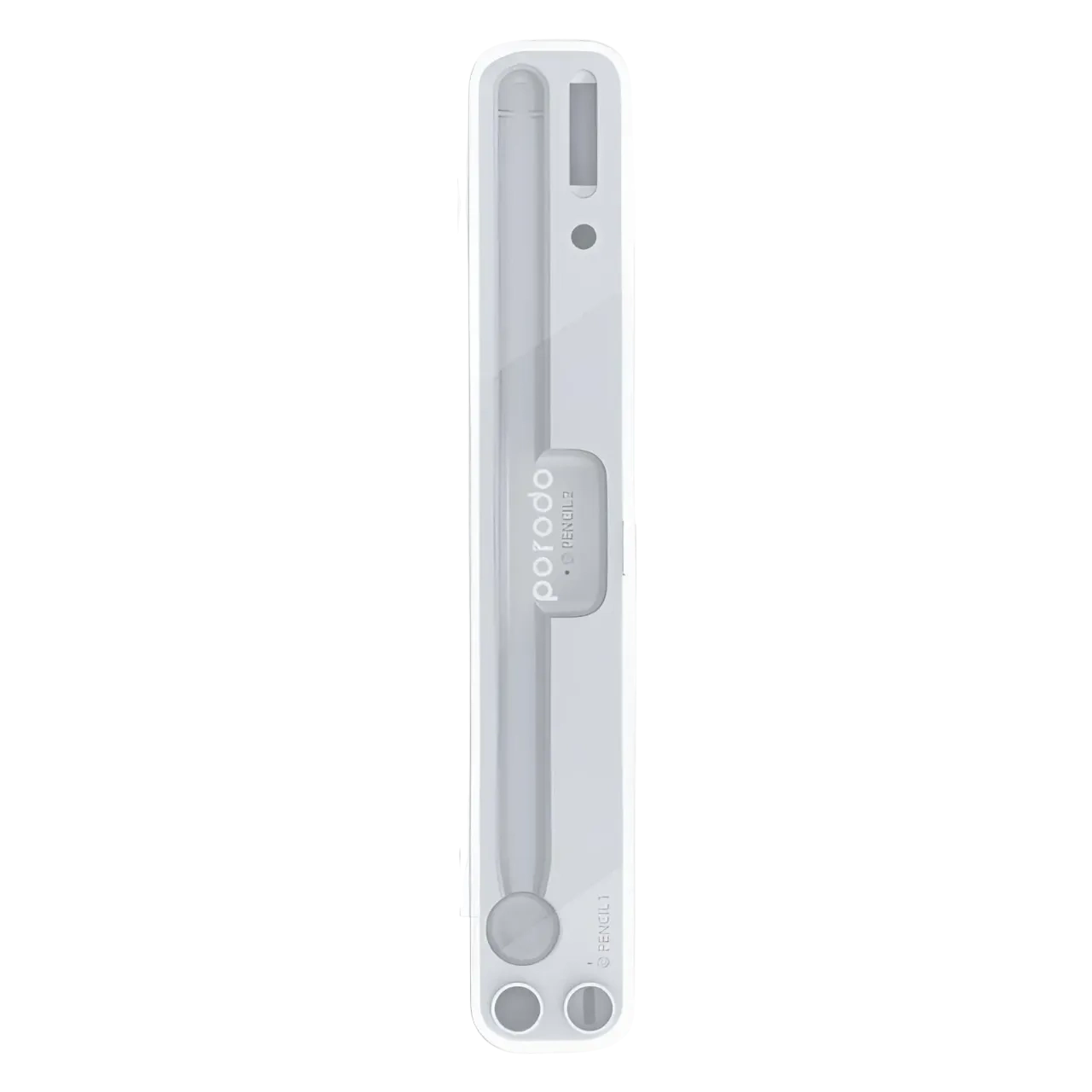 Porodo Wireless Charging & Storage Case For Apple Pencil 1 & 2, PD-CAPEN-WH
