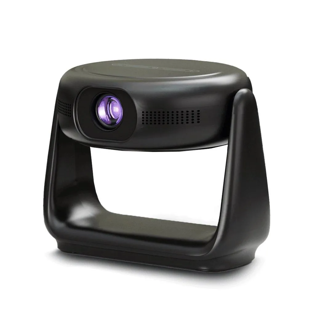 Powerology 300 Ansi Lumens Full Hd Portable Projector With Built-in Battery And Lcd Light Pwhdpbnbk