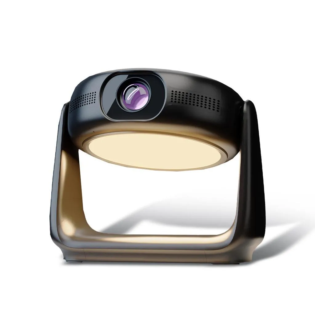 Powerology 300 Ansi Lumens Full Hd Portable Projector With Built-in Battery And Lcd Light Pwhdpbnbk