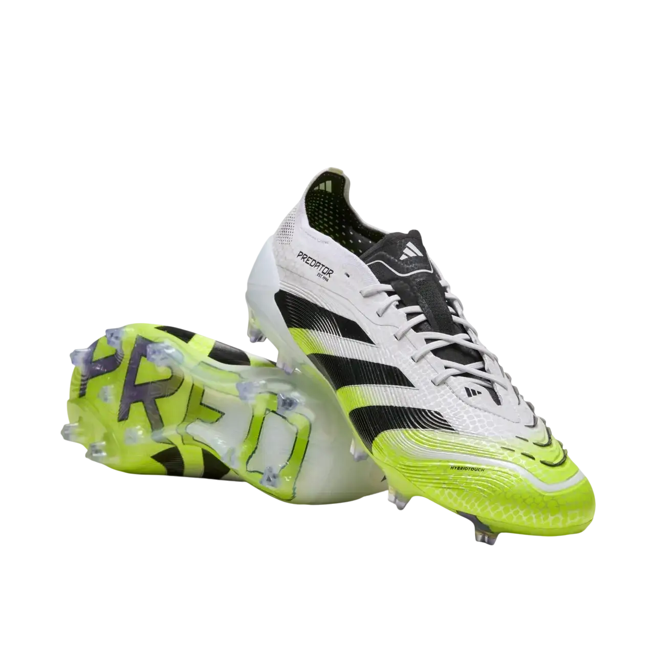 Adidas Predator Elite Firm Ground Boots Cloud White / Core Black / Lucid Lemon Size 40