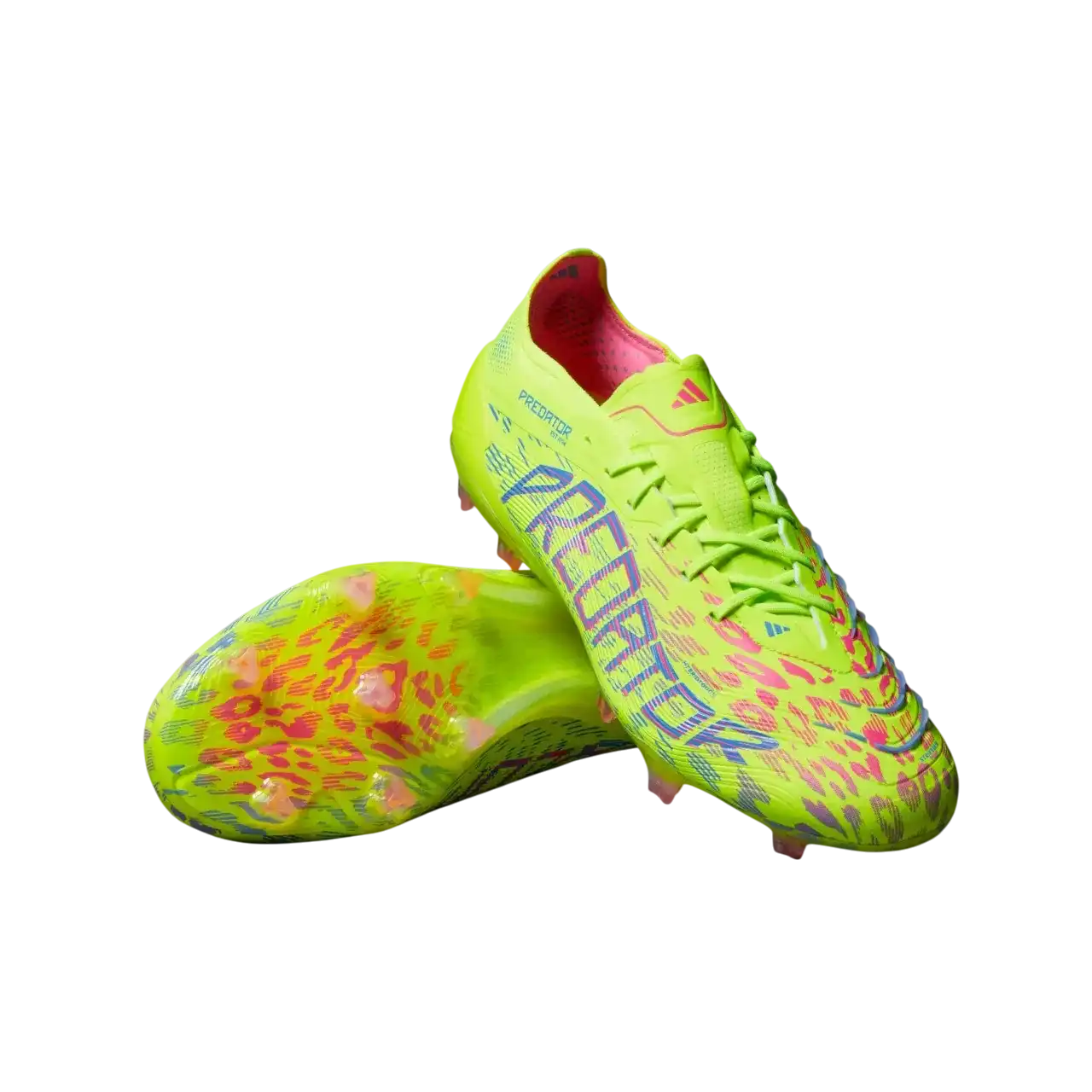 Adidas Predator Elite Firm Ground Boots Lucid Lemon / Lucid Pink / Blue Fusion Size 40