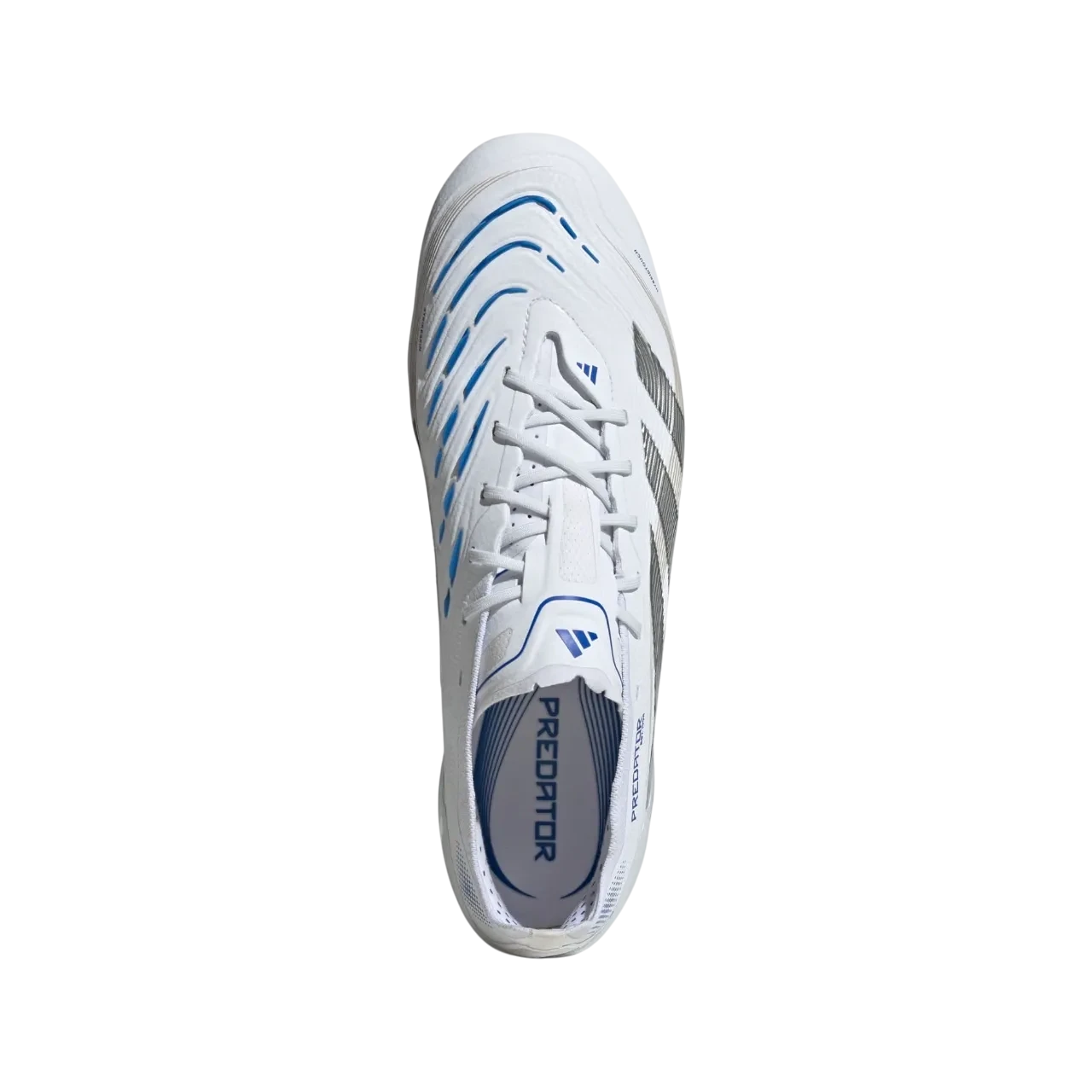Adidas Predator Elite Firm Ground Boots Cloud White / Silver Metallic / Bright Royal Size 40