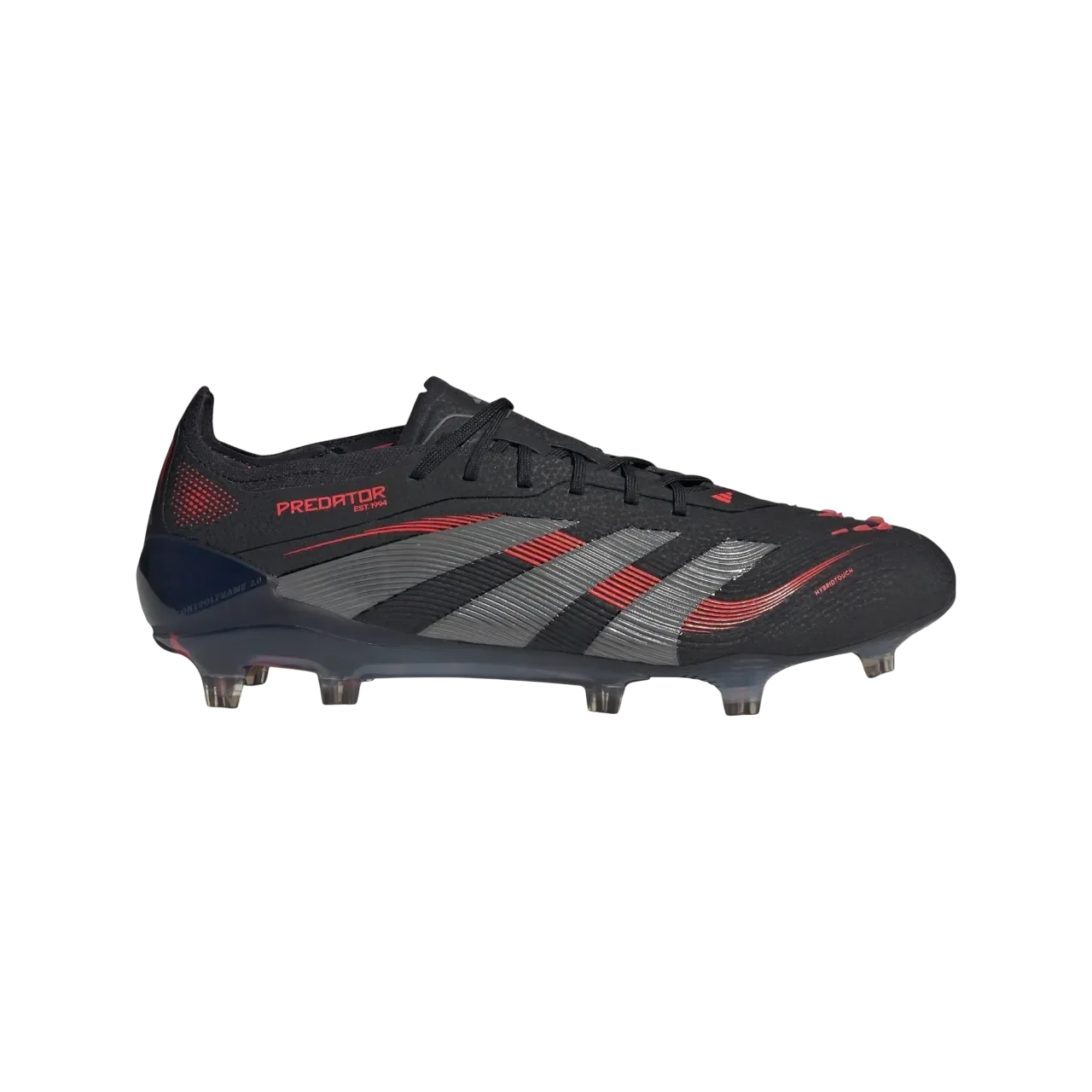 Adidas Predator Elite Firm Ground Boots Core Black / Grey Four / Lucid Red Size 40