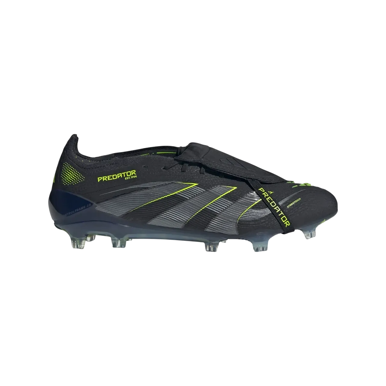 Adidas Predator Elite Fold-over Tongue Firm Ground Boots Core Black / Carbon / Lucid Lemon Size 40