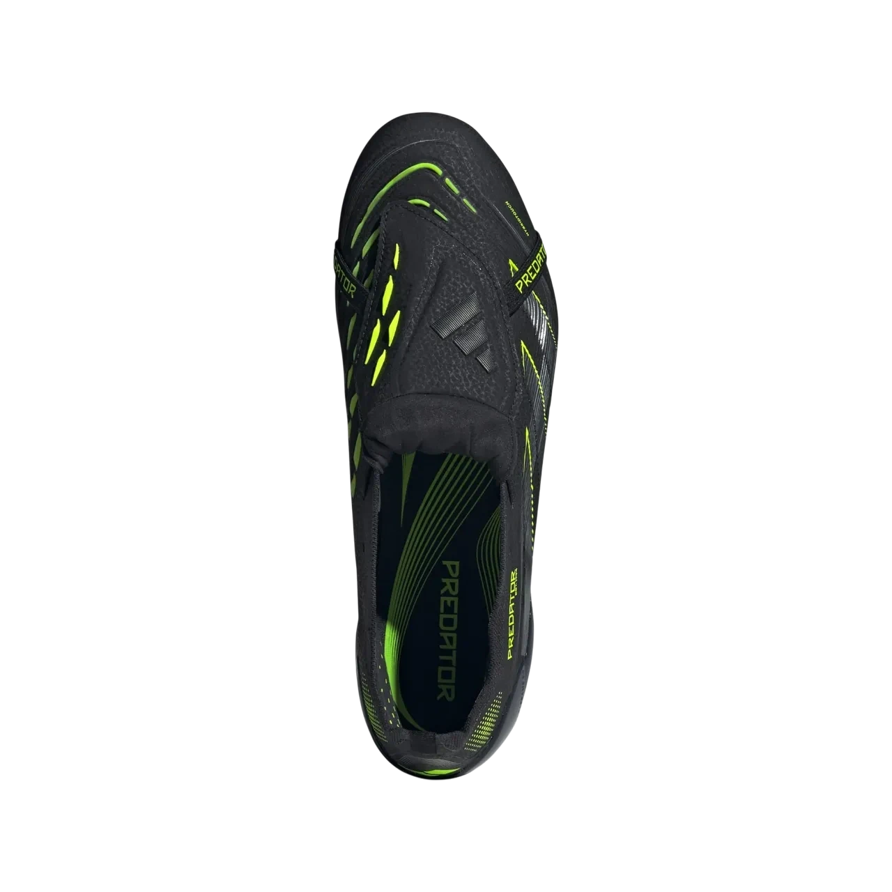 Adidas Predator Elite Fold-over Tongue Firm Ground Boots Core Black / Carbon / Lucid Lemon Size 40