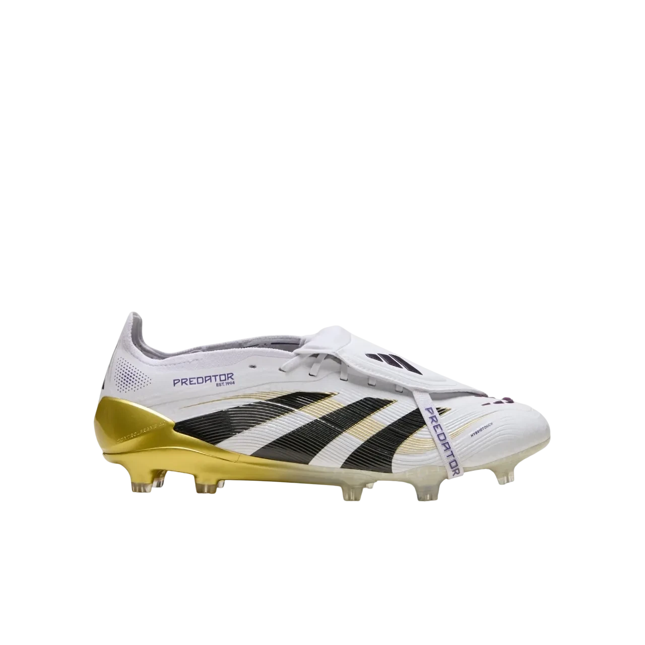Adidas Predator Elite Fold-over Tongue Firm Ground Boots Cloud White / Core Black / Gold Metallic Size 39 1/3