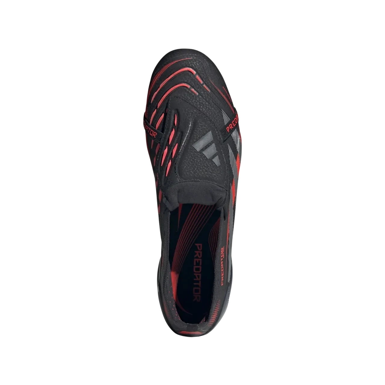 Adidas Predator Elite Fold-over Tongue Firm Ground Boots Core Black / Grey Four / Lucid Red Size 48