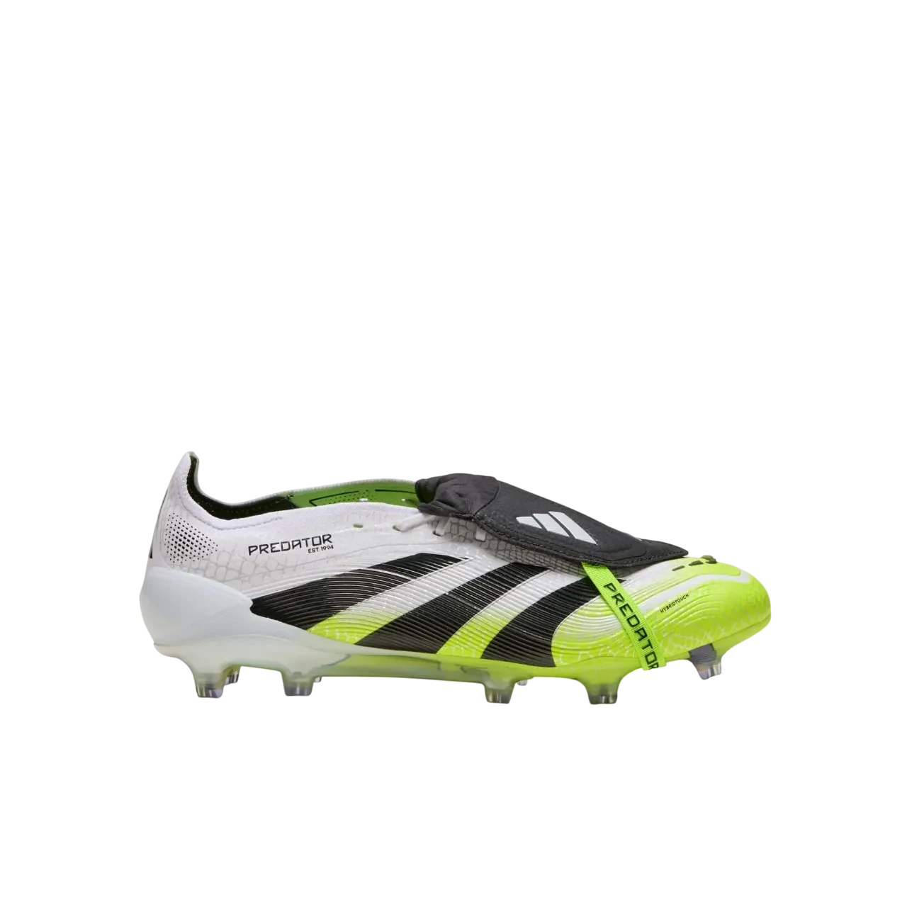 Adidas Predator Elite Fold-over Tongue Firm Ground Boots Cloud White / Core Black / Lucid Lemon Size 40