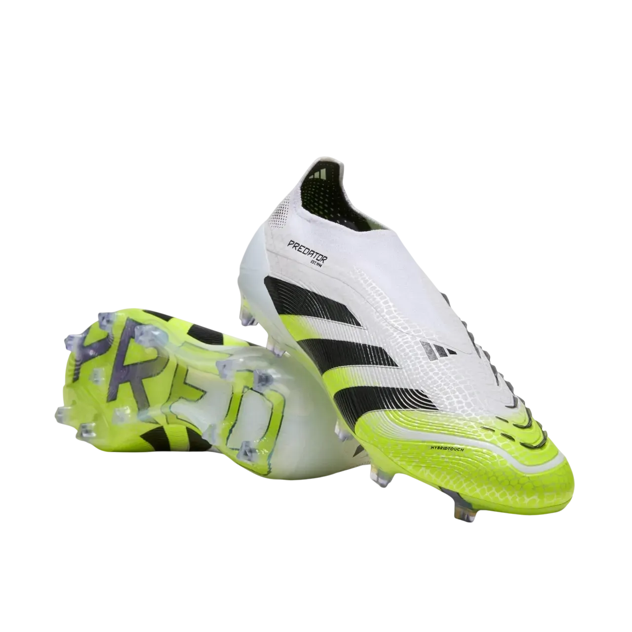 Adidas Predator Elite Laceless Firm Ground Boots Cloud White / Core Black / Lucid Lemon Size 40